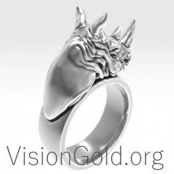 Anillo Rinoceronte Hombre - Joyas Hombre 0165