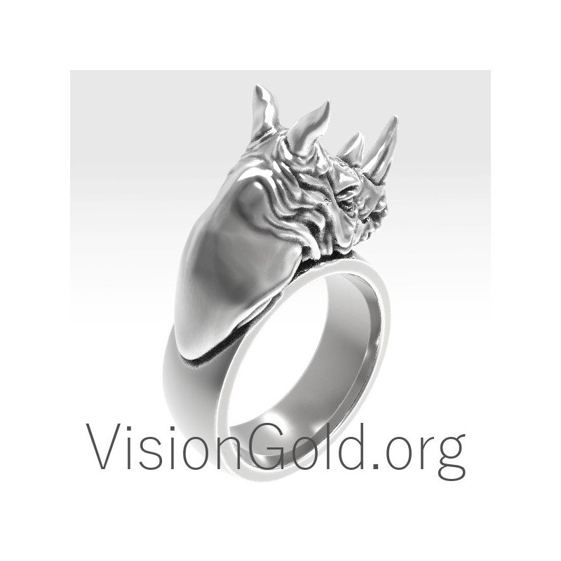 Anillo Rinoceronte Hombre - Joyas Hombre 0165
