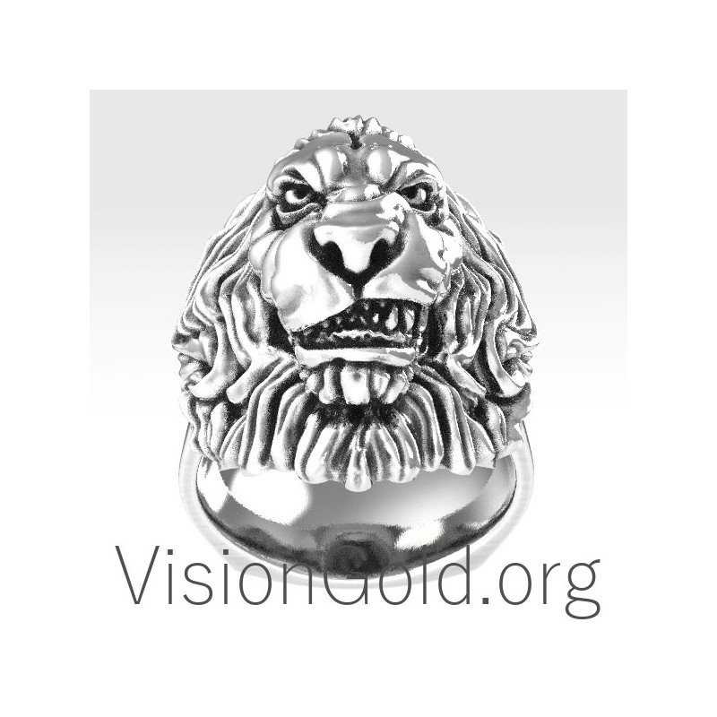 Anillo de león para hombre-Joyería para hombre 0166