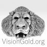 Мужское кольцо Lion Relief Pinky, Серебряные украшения с головой льва, Кольцо со знаком Льва, Серебряное кольцо с животными 0167