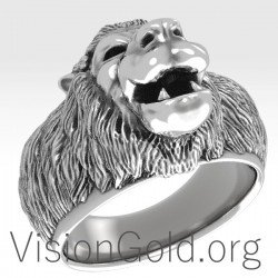 Anillo de león para hombre-anillos para hombre 0167