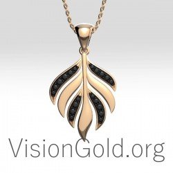 Γυναικειο Κολιε Φυλο  Με Ζιργκον Πετρες 0374