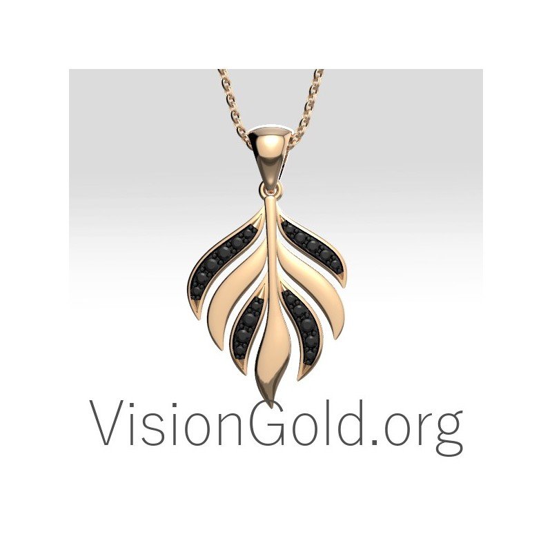 Γυναικειο Κολιε Φυλο  Με Ζιργκον Πετρες 0374