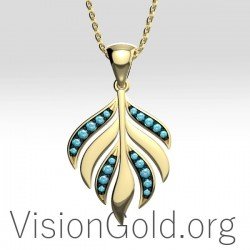 Elegant Gold-Silver Hollow Leaf Pendant Necklaces For Women 0374