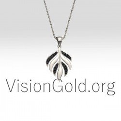 Γυναικειο Κολιε Φυλο  Με Ζιργκον Πετρες 0374