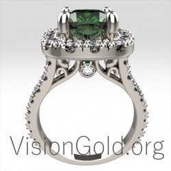 Γυναικειο Δαχτυλιδι Με Πρασινο Αχατη Σε Ασημι Η Χρυσο 0688