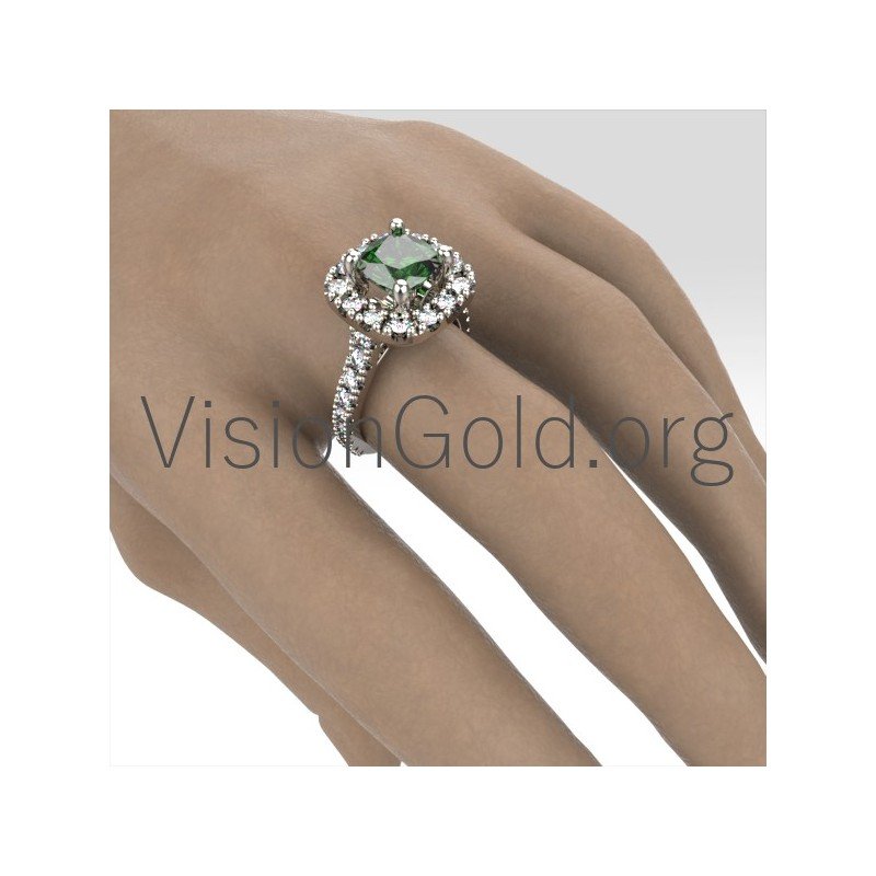 Amazing Natural Green Agate Gemstone Ring 0688