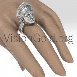 Ιδιαιτερο Ασημενιο Γυναικειο Δαχτυλιδι 0694