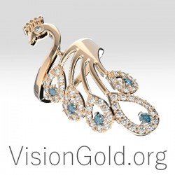 Cute Handcrafted Women Peacock Ring for Sale 0698