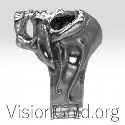 Υψηλής Ποιότητας Ανδρικο Δαχτυλιδι Νεκροκεφαλη-Υψηλης Ποιοτητας