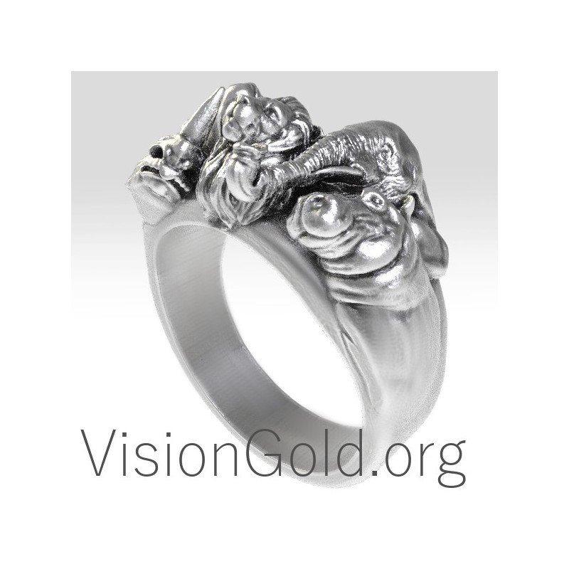 Anillo exclusivo de plata para hombre Welcome To The Jungle 0187