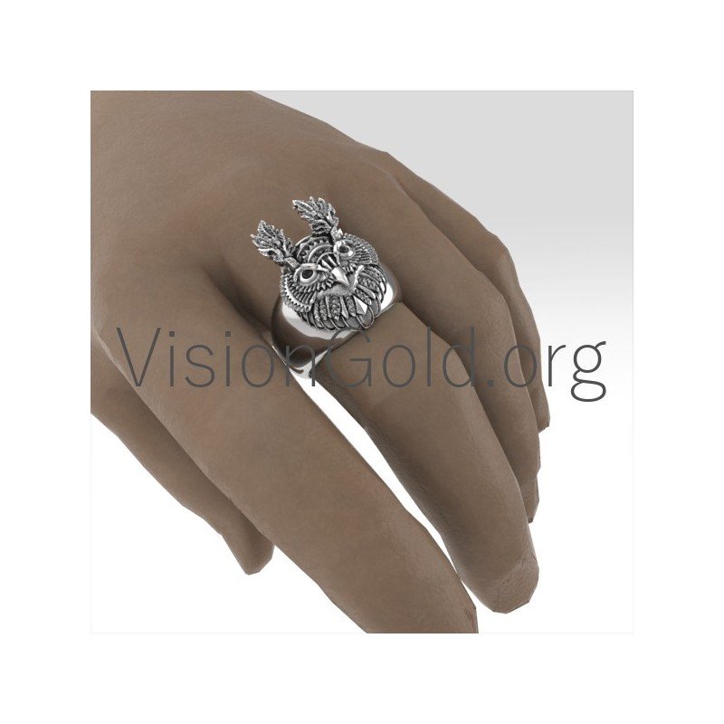 Vintage Unisex Silber Ring für einzigartigen Stil 0194