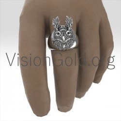 Anillo de plata unisex vintage para estilo único 0194