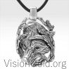 Mystic Wolf Necklace -Wolf Necklace-Wolf Jewelry-Wolf