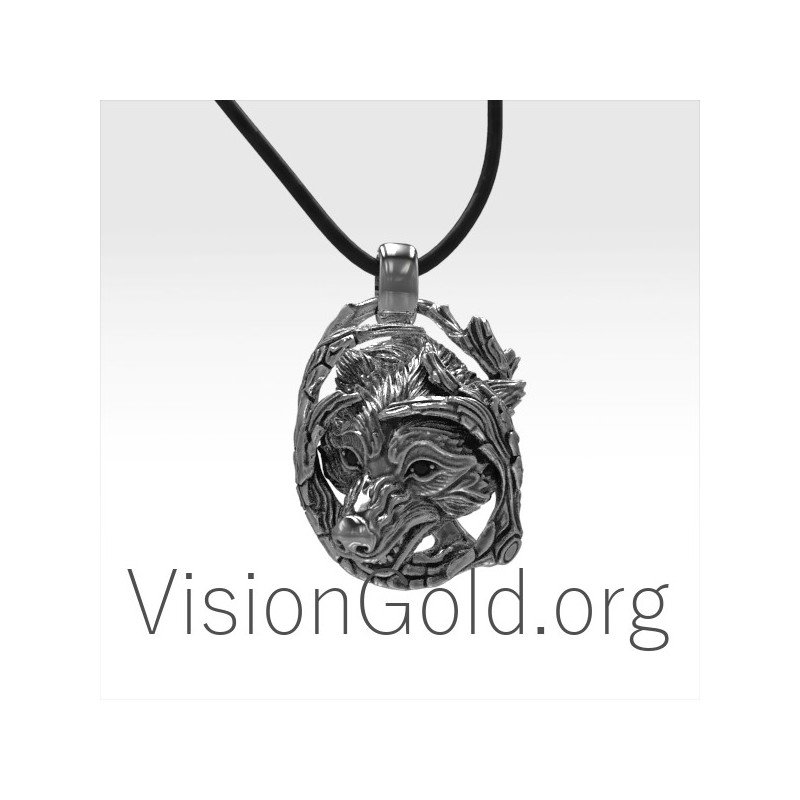 Mystic Wolf Necklace -Wolf Necklace-Wolf Jewelry-Wolf