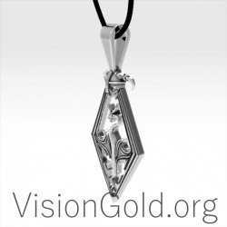 Ожерелье с кулоном из серебра 925 пробы, мужские украшения 0028