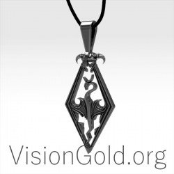 Viking Dragon Necklace, Viking Dragon Pendant, Norse Pendant
