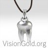 Tooth Charm Pendant Necklace, Tooth Charm, Tooth Pendant, Men's Jewelry, Men's Necklace, Woman's Necklace 0030