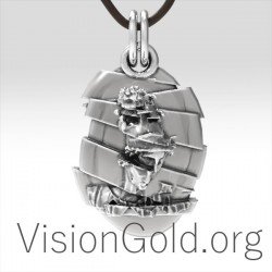 Spartan Pendant-Greek Warrior Pendant-Soldier Gift-Artistic Pendant-300-Silver Jewelry-Men's Jewelry-Boyfriend Gift 0032