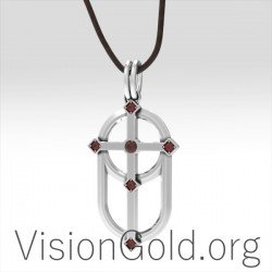 Men's Cross Necklace - Men's Religious Necklace - Men's Cross