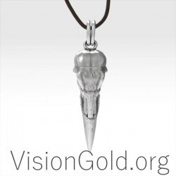 Gothic Ανδρικο Κοσμημα Για Το Λαιμο Χειροποιητο Σε Ασημι 925 Κορακι 0038