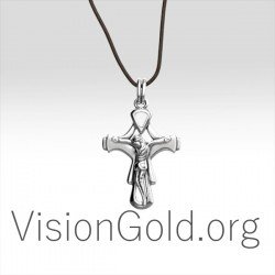 Men's Silver Cross / Cross Necklace for Men / Silver Cross Pendant / cross for man / Men's Crosses / Silver Necklace 0041