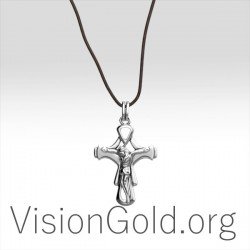 Men's Silver Cross / Cross Necklace for Men / Silver Cross Pendant / cross for man / Men's Crosses / Silver Necklace 0041