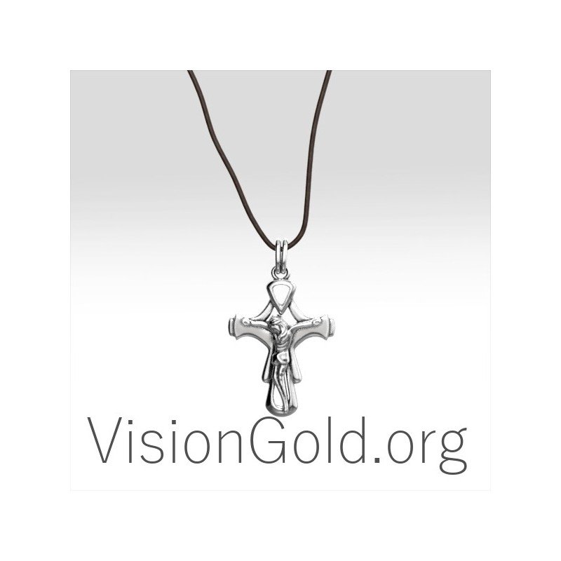 Men's Silver Cross / Cross Necklace for Men / Silver Cross Pendant / cross for man / Men's Crosses / Silver Necklace 0041