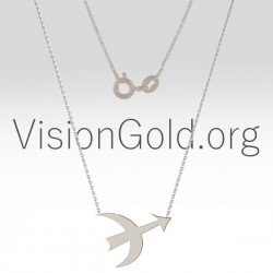 Γυναικειο Κολιε Λαιμου Ζωδιο Τοξοτης Χρυσο 14Κ Η Ασημι