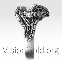 Ασημενιο 925 Ανδρικο Δαχτυλιδι Κοσμημα Με Σχεδιο Μηχανη Wild