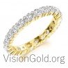 Delicate Half Eternity Ring,Wedding Band, Engagement Ring, Man Made Diamond Simulants, Small Stacking Bridal Ring 0040
