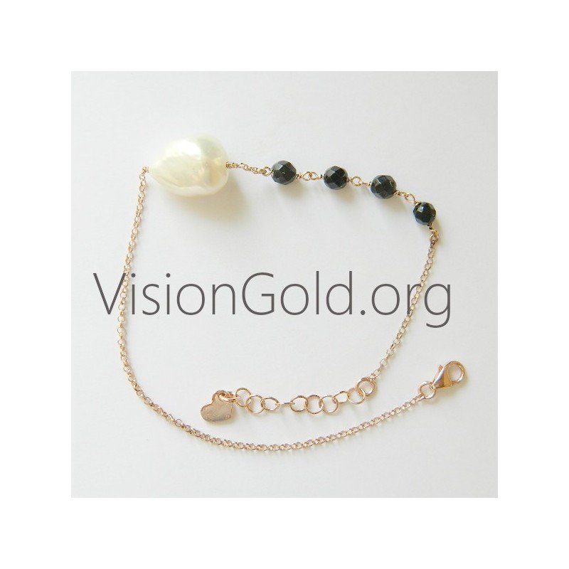 Dainty Gift For Her, Pearl Bracelet - Simple Everyday Bracelet