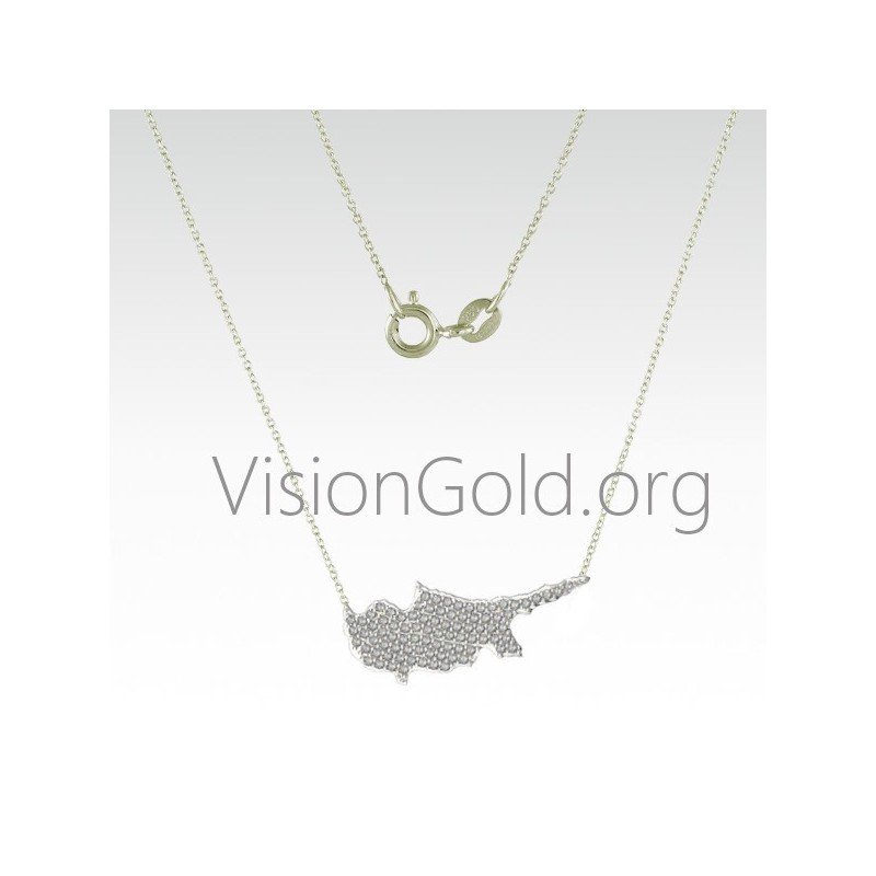 Damenhalskette aus Silber 925 Gold K9 Zypern 0199
