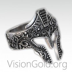 Top Anillo para hombre Ancient Spartan Headdress