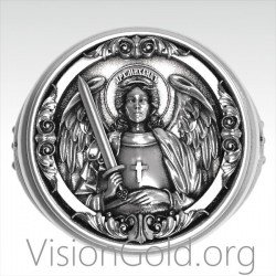 Saint St. Michael the Archangel Sterling Silver 925 Handcrafted