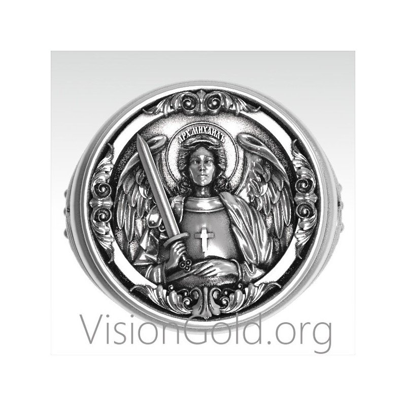 Saint St. Michael the Archangel Sterling Silver 925 Handcrafted