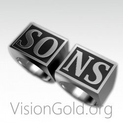 Χειροποιητο Ζευγαρι Ασημενια Δαχτυλιδια Sons Of Anarchy