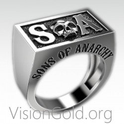 Hot Sale The Sons Of Anarchy Rings Men Rock Punk Cosplay
