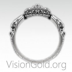 Ασημενιο Ανδρικο Δαχτυλιδι Σφραγιδα Με Νεκροκεφαλη-Ανδρικα