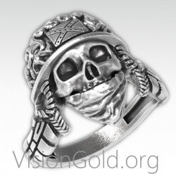 Δαχτυλιδι Ανδρικο Νεκροκεφαλη Με Ιδιαιτερα Σκαλισματα Wild Look