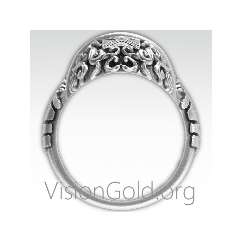 Herrenring mit besonderen Schnitzereien Wild Look 0244