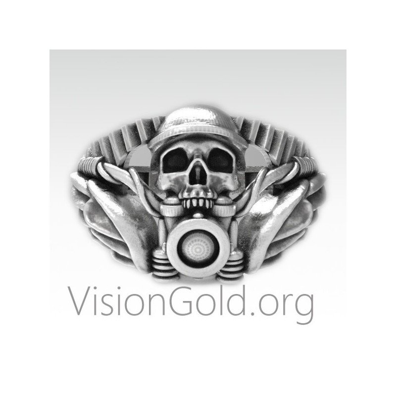 Skull Ring, Skull Jewelry, Silver Skull Ring, Sterling Silver