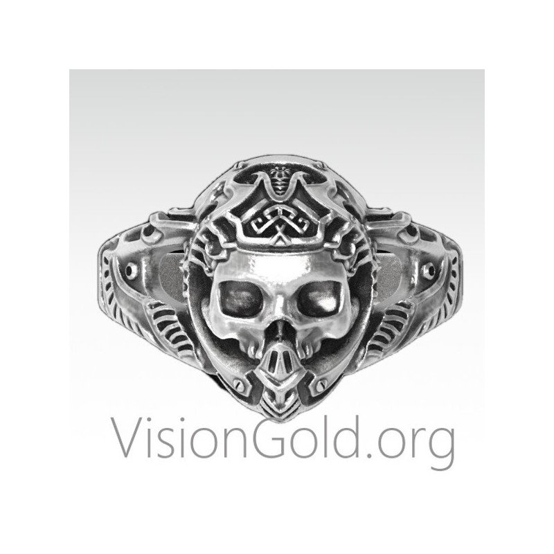 Ανδρικο Δαχτυλιδι Νεκροκεφαλη- Δαχτυλιδια Ανδρικα Gothic- Punk