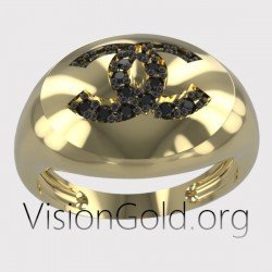 Женское кольцо Шевалье с цирконами - Кольца Шевалье