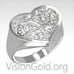 Χρυσο Δαχτυλιδι Καρδια- Γυναικειο Δαχτυλιδι Καρδια- Γυναικεια