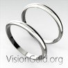 Classic Wedding Bands 2Mm In White Gold-Yellow And Rose Goldn