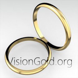 Классические обручальные кольца 2 мм из белого золота, желтого золота или розы