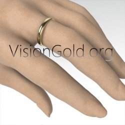 Anillos De Boda O Compromiso Clásicos Hechos A Mano 3Mm En Oro Blanco - Oro Amarillo O Oro Rosa 0026