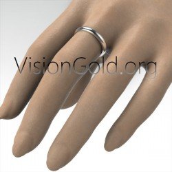 Anillos De Boda O Compromiso Clásicos Hechos A Mano 3Mm En Oro Blanco - Oro Amarillo O Oro Rosa 0026