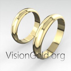 Βερες Γαμου Η Αρραβωνα Σε Κλασικο Καμπυλωτο Σχεδιο 4 Mm Φαρδος